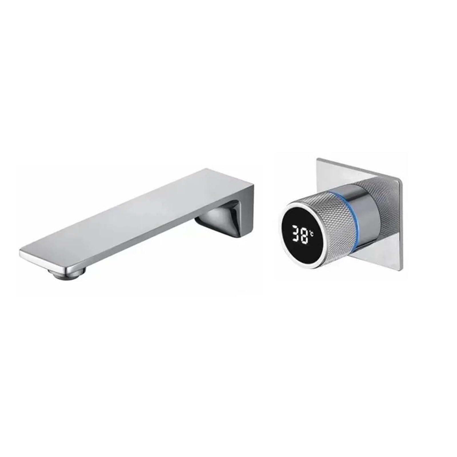 Grifo de lavado cromado para pared con pantalla digital LED 2