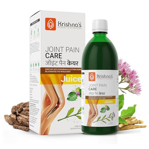KRISHNA'S HERBAL & AYURVEDA Joint Pain Care Juice - 1000 Ml | Natural Pain Reliever |9 Powerful Herbs Like Rasana, Kutaki, Daru Haridra Ashwagandha Strengthens The Muscle