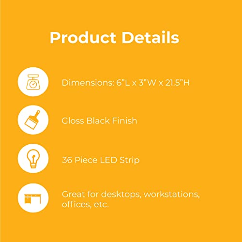 V- Light Advantus Energy Efficient Led Desk Lamp, Black And Silver #TOP5