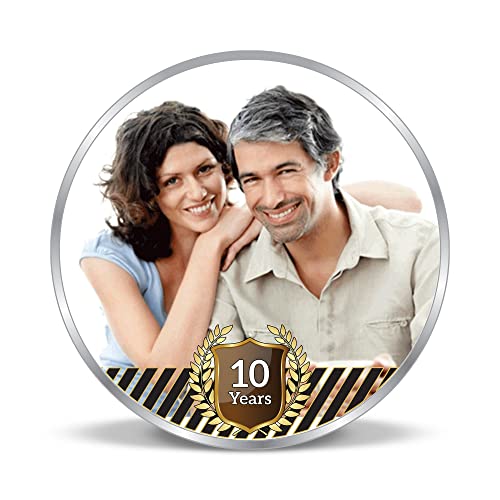 Image of TRUESILVER ACPL BIS Hallmarked Personalised Anniversary 5 /10 /20 /50 /100 gm 999 Pure Silver Coin by ACPL