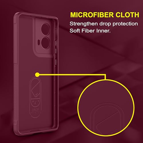 Image of amazon basics Back Case Cover for Motorola Moto G85 5G | Compatible for Motorola Moto G85 5G Back Case Cover | Liquid Silicon Magic with Camera Protection | Plum