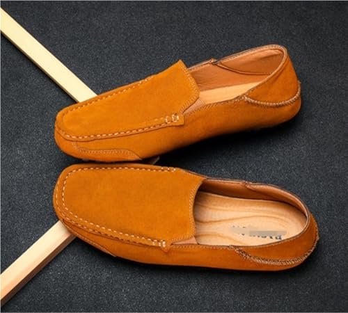 Mens Loafers Slip On Suede Driving Shoes Lightweight Flexible Anti Slip Sole Classic Stitched Casual Shoes3