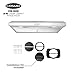 COSMO COS-5U30 30 in. Delta Collection Ducted Under Cabinet Range Hood, Button Controls, Reusable Filters, LED Lights in Stainless Steel