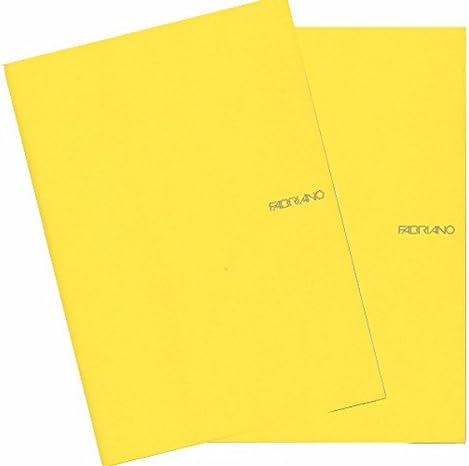 Fabriano Ecoqua A4 Staple Bound Lined Notebook Yellow (Pack of 2)