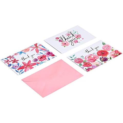 Amazon Basics Floral Thank You Cards Cover