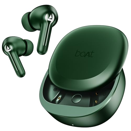 Image of Boat 2025 Launch Airdopes Prime 413, 4Mics ENx, 50hrs Battery, Multipoint, App Support, BT v6.0, 12mm Drivers, ASAP Charge, Bluetooth Earbuds, TWS Ear Buds Wireless Earphones with mic (Green) (PP0017)