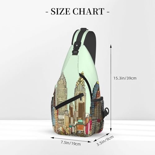 Mochila cruzada de pecho para hombre y mujer tipo sling miniatura 3