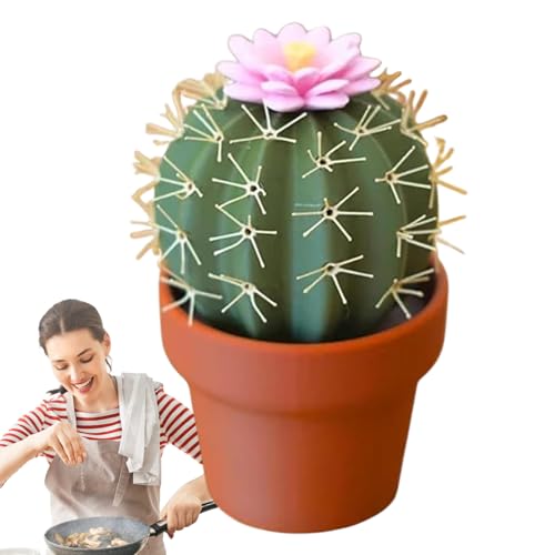 Botella de salero y pimentero | Tarros dispensadores de sal y pimienta con diseño en de cactus | A prueba de fugas, a prueba de polvo, tarros para mesa de comedor, cocina gourmet