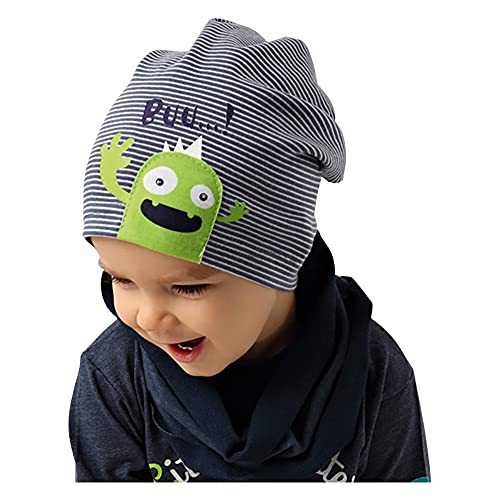 AJS Mütze Beanie Junge Kindermütze Übergangsmütze Monster Frühling...