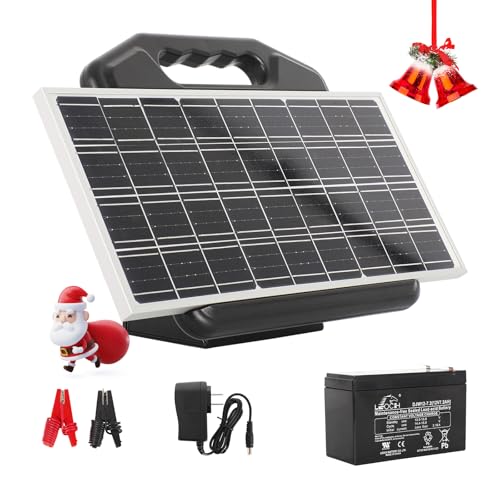 S1500 1.5 Joule Solar Electric Fence Energizer for Livestock, Horses, Cattle, Sheep - 50 Miles, 15W Solar Panel, Easy Installation