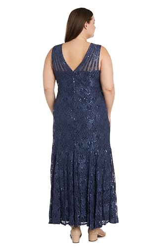 Image of Sleeveless Sequin Lace Mermaid Gown W /Sheer Insets & Strappy Details