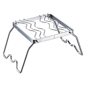 【Amazon限定ブランド】NANGOGEAR（南湖 キャンプ ギア） クッカースタンド mini 高さ2段階調整可能 シングルバーナー 用 ストーブスタンド 240mm 11201(MS-1001)