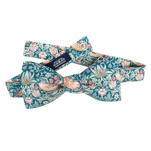 Noeud papillon vert émeraude Liberty idéal pour un mariage bohème chic
