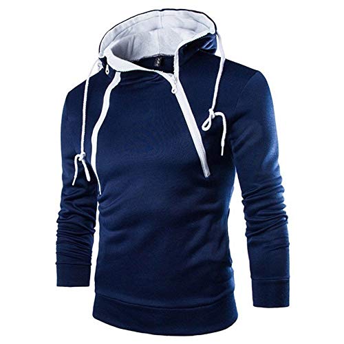 POLP Sudaderas con Capucha Hombres Hoodie Jersey Sudaderas de Manga Larga Sudadera Casual Prendas de Abrigo Camisa de Manga Larga de Tartán Slim Fit Estándar Hombre Otoño Invierno S-XXXXXL