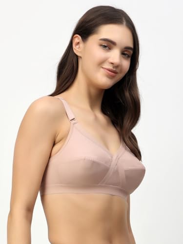 Image of Floret Women's Pure Cotton-Fabric Non Padded & Non-Wired Cut & Sew /Full Coverage Bra