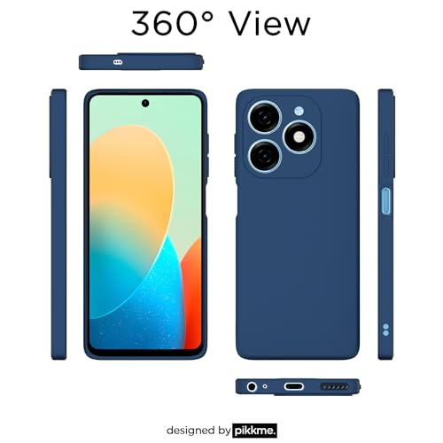 Image of Outlouders Back Cover for Tecno Spark GO 2024 | Camera Protection | Durable Soft Matte Silicone Bumper Case (Blue)