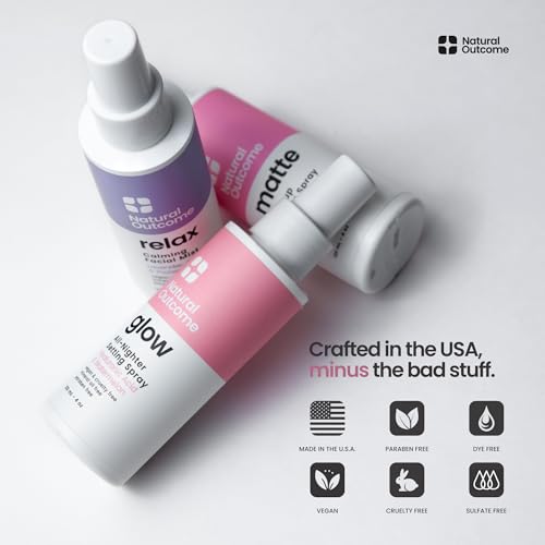 natural outcome Face Mist Trio Collection – Hydrating Facial Mist Spray for Glowing Skin – Rosewater, Lavender & Hyaluronic Acid – Makeup Setting & Refreshing Face Spray Mist - Image 6