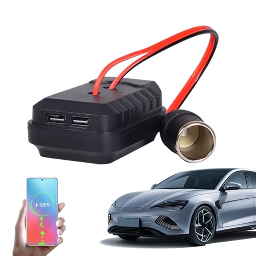 18-21 V USB encendedor de cigarrillos, adaptador de encendedor de coche, portátil, para coche, moto, camión, viaje, conducción, camping