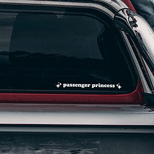 Aolamegs Passenger Princess Sticker, 3 Pack Cute Stickers For Car Window Rearview Mirror, Funny Girl Car Accessories Car Mirror Decal (White) #TOP6