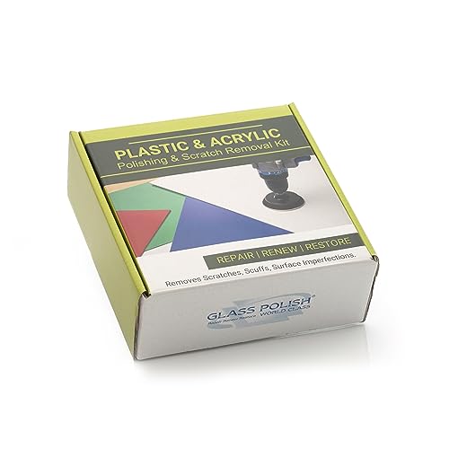 Glass Polish 31007 (3\'\') Plastic & Acrylic Polishing and Scratch Removal Kit - Ø 3 inch with Drill Attachment