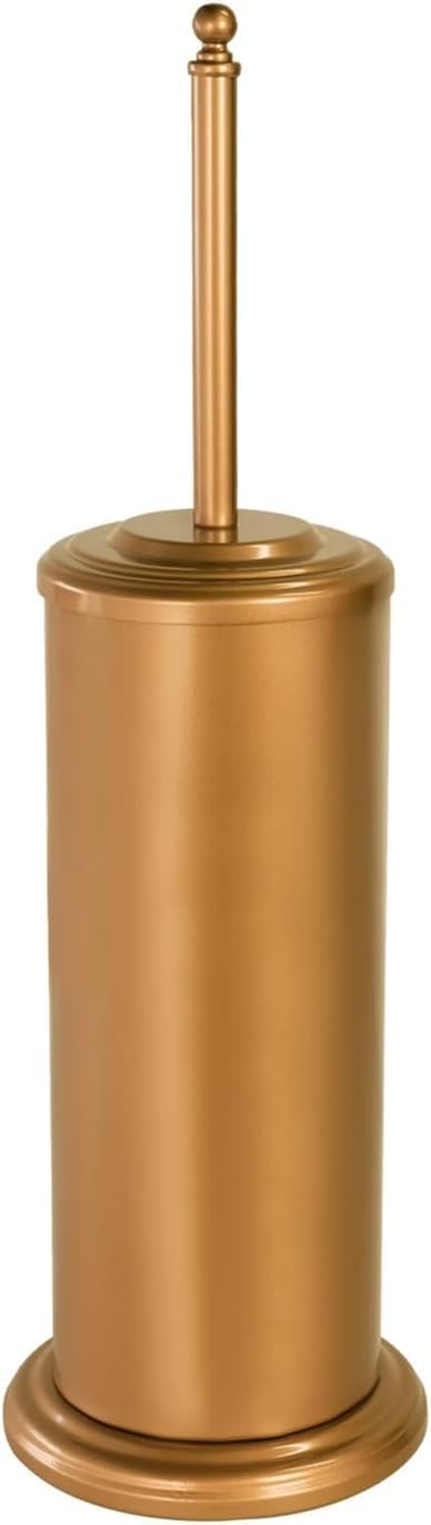 dowry anti-hand off toilet plunger with holder for bathroom,powerful efficient force suction cup,heavy duty, deep cleaning, gold brushed gold 18.7in