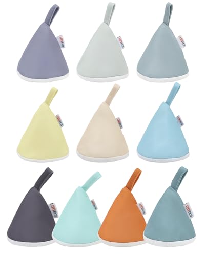 ALVABABY 10 Pcs Baby Boy Pee Covers 2.76 * 2.76 In Strong Water Absorption Pee Shield for Newborn Boy 4-Layer Reusable Pee Cap Diaper Changing Accessory for Baby Gift 10NGS02