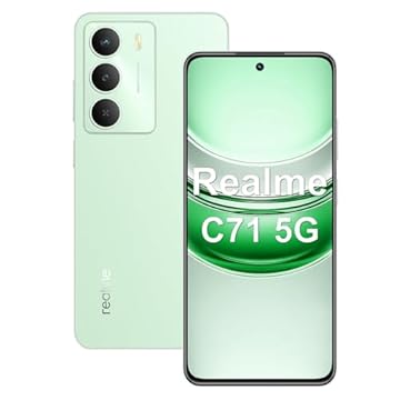 Realme C71 5G Smartphone 8GB RAM 256GB ROM Tela de 6.67" 120Hz, 5000mAh Batteria Octa Core Dual SIM (Verde)