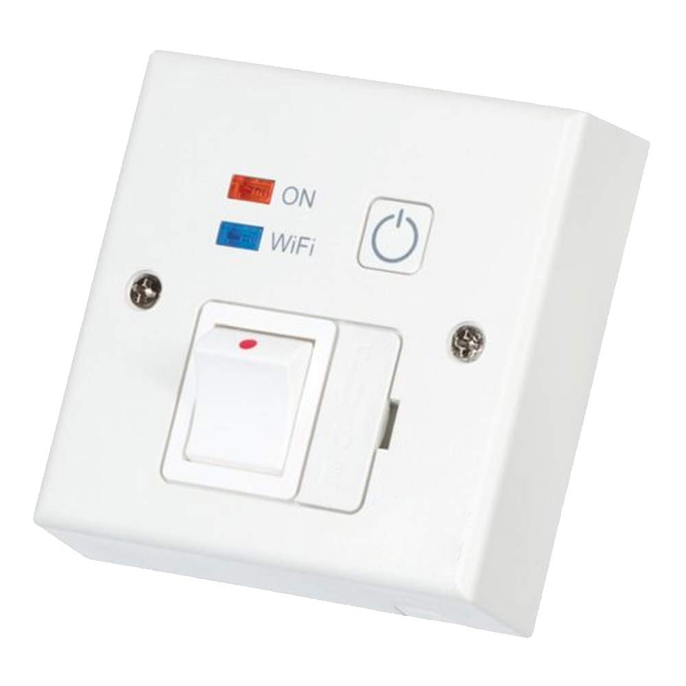 Electric Controllers & Timers White "Wi-Fi" Controlled, Switched Fused Spur