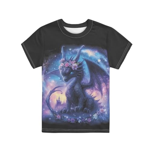 Image of Kids Graphic T-Shirt Boys Girls Novelty Tees Top Short Sleeve Shirts Summer Blouses 3-16