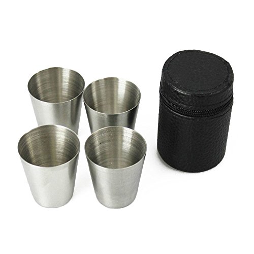 Yueton 43231-42304 Set Of 4 Stainless Steel Shot Cups Drinking Vessel cover