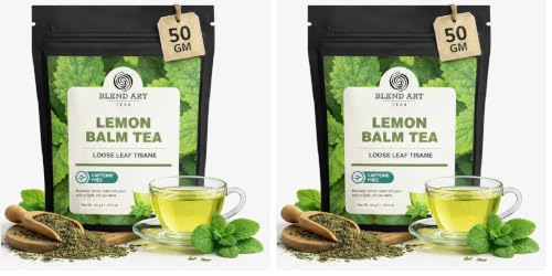 Image of Lemon Balm Loose Tea 50g |RELIEVES STRESS | REDUCES BLOATING | IMPROVES DIGESTION | Caffeine-Free | Relaxing Refreshing Citrus-Mint Flavor | Natural Calming Herbal Infusion for Daily Wellness
