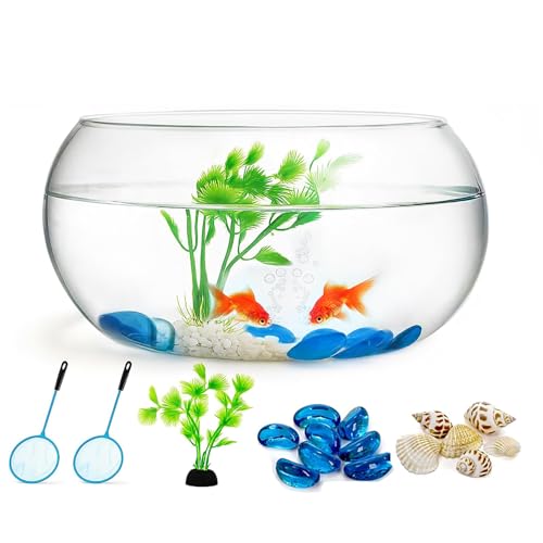 Jucoan 0.9 Gallon Glass Fish Bowl