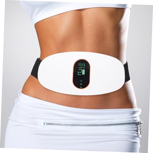 Correa vibratoria abs blanca ORFOFE para masaje reductor y quema de grasa abdominal 4