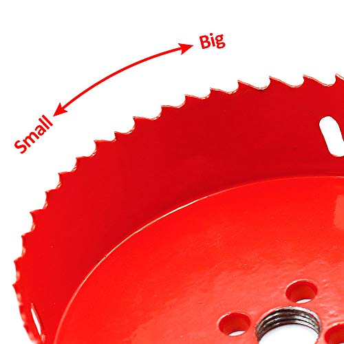 Image of Hordion Hole Saw Bi-Metal Saw Drilling Tool | with Twist Drill Bit & L Hex Wrench for Wood Plasterboard Plywood Plastic