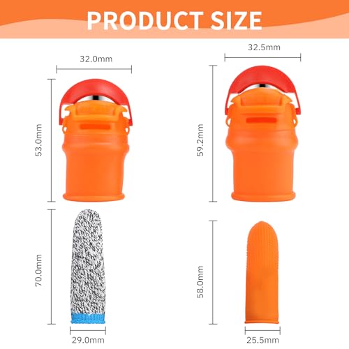 lalago 6 Stück Daumenmesser aus Silikon, Fingermesser Ernte Werkzeug, Messer Separator mit Anti-Schnitt Fingerabdeckung, Gartenarbeit Gadget, Obst Pflanzen Pflücker für Obst Gemüse Trimmen Pflanzen