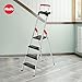 Hailo L100 Topline 4-Step Aluminum Step Ladder, 330 lb Load, 112.2