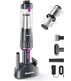 XenonLab Handheld Vacuum Cordless 25000Pa Car Vacuum 3-in-1 Handheld Vacuum, Includes Smart Display and Charging Base Hand Vac Cordless Rechargeable One-Touch Empty for Home/Pet/Car (Violet)