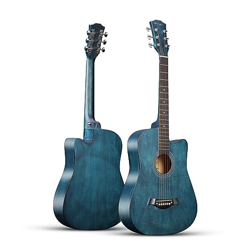 Image of I-280 38 Inch Blue Spruce Cutaway Acoustic Guitar with Dual Action Truss Rod