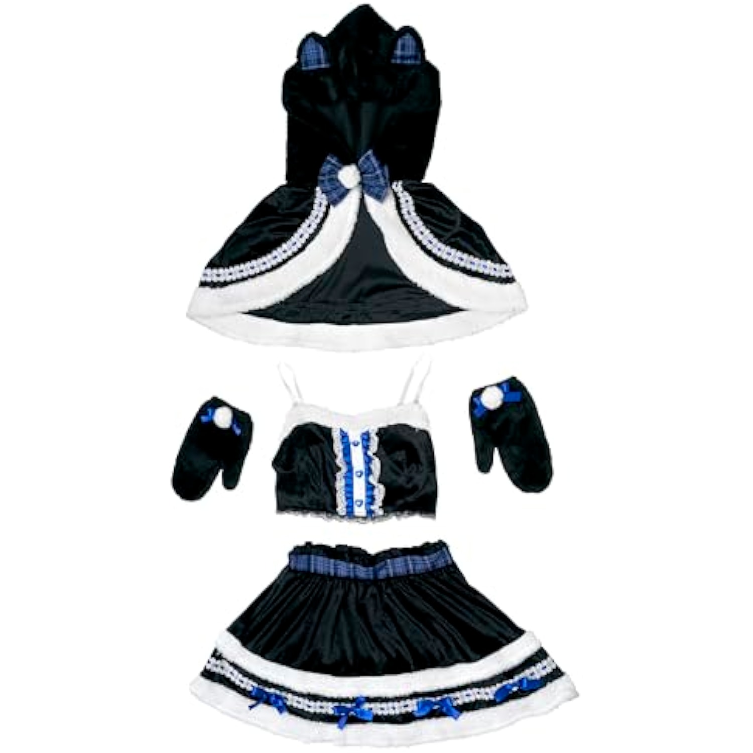 クリアストーン(Clearstone) ファンメイド 篠崎こころコラボ コスプレ クリスマス キャットサンタ レディース ブラック 詳細画像5