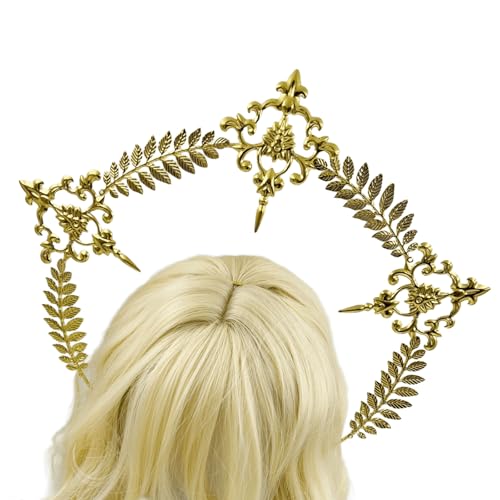 Vintage Crowns Headband for Women Bride Cosplay Props Baroquely Pearls Tiaras Hairband Bridal Shower Wedding Headpieces Costume 