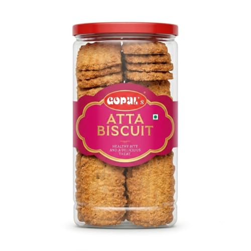 Image of GOPAL'S Atta Biscuit Whole Wheat Desi Ghee Jar, 350g