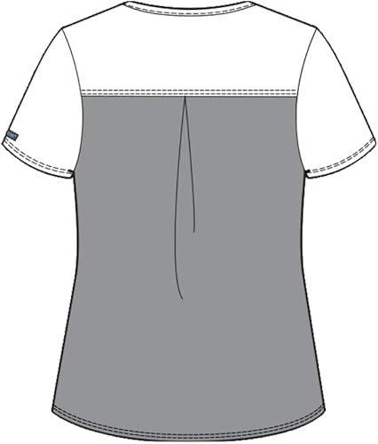 Vista 6 de Med Couture Camiseta médica para mujer, cuello en V con 4 bolsillos, ultra suave, elástica en 2 direcciones y tela sin arrugas - MC7468
