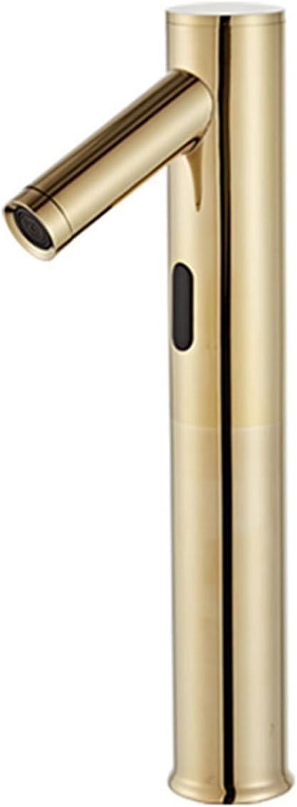 Automatic Sensor Taps for Bathroom Sink - Touchless Mixer Tap, Tall Basin Faucet in Rose Gold, Hot & Cold Water, Ideal for Wash Basins - Modern & Convenient
