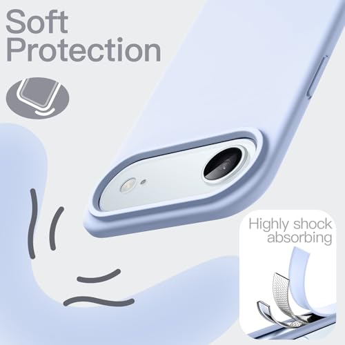 Image of JETech Liquid Silicone Case for iPhone Air, Silky Soft Touch Full-Body Protection, Anti-Scratch Shockproof Phone Cover with Microfiber Lining, 6.5-Inch Display (Blue)