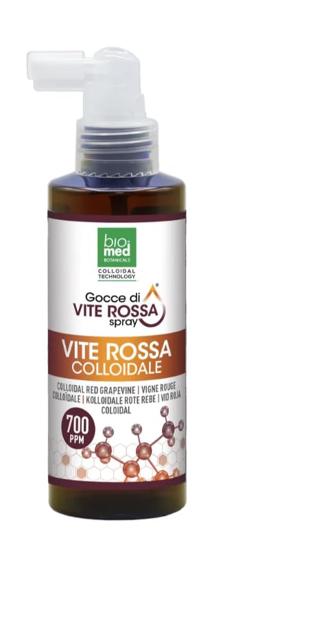 Vid Roja Coloidal. SPRAY de nueva generación Suplemento Coloidal Activo. Antiaging. Cada bote contiene 100ml. 700 ppm: la concentración de ingrediente activo MÁS ALTA del mercado. Vitaminas.
