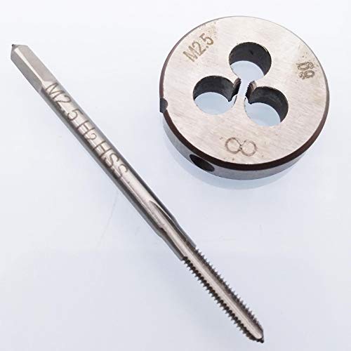 HSS M2.5 x 0.45mm Tap & M2.5 x 0.45mm Die Metric Thread Right Hand miniatura 1