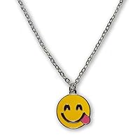 Algopix Similar Product 3 - I EM JI Emoji Silver Chain Pendant