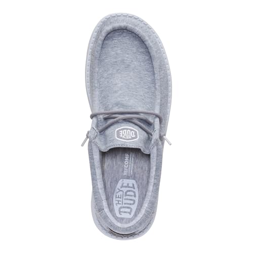 Image of HEYDUDE Men's Wally Stretch Jersey Slip On Shoes | Lightweight Comfortable Travel Loafers with Elastic Laces