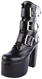  Demonia TORMENT-703, Damen Halbschaft Stiefel, Schwarz (Schwarz (Blk Vegan Leather)), 40 EU (7 Damen UK)