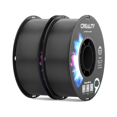 Image of Creality Black & Black PETG 1.75mm Filament 2KG, 3D Printer Filament Bundle, Excellent Toughness High Precision, Odorless Non-Toxic Moistureproof, Glossy, Accuracy + /- 0.02mm